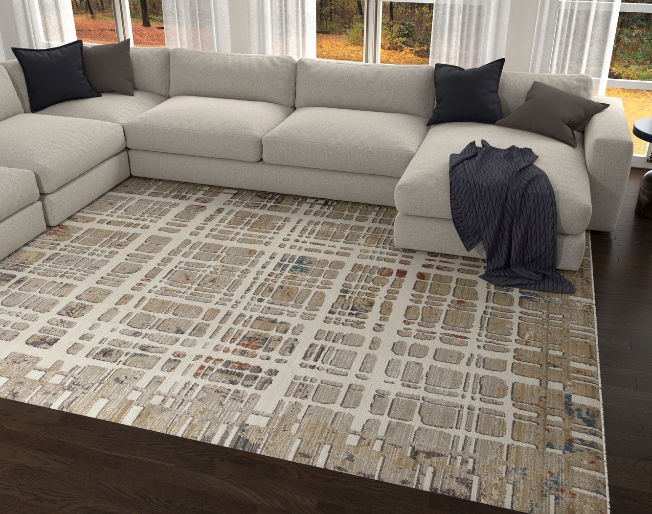 Moomar Ivory/Beige 7'10 x 10'10 Rug - Thumbnail - Image 2