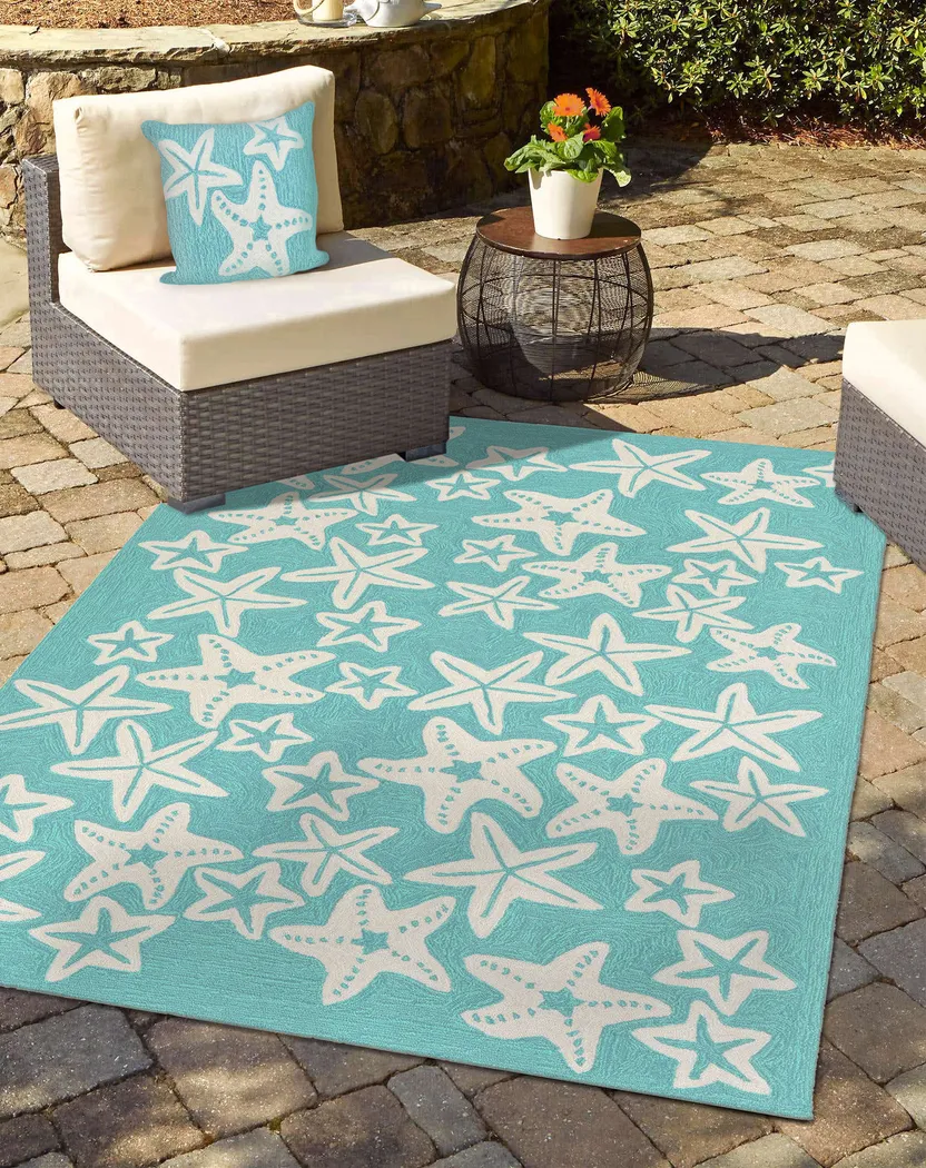 Moon Sands Aqua Indoor/Outdoor Accent Pillow - Thumbnail - Image 6