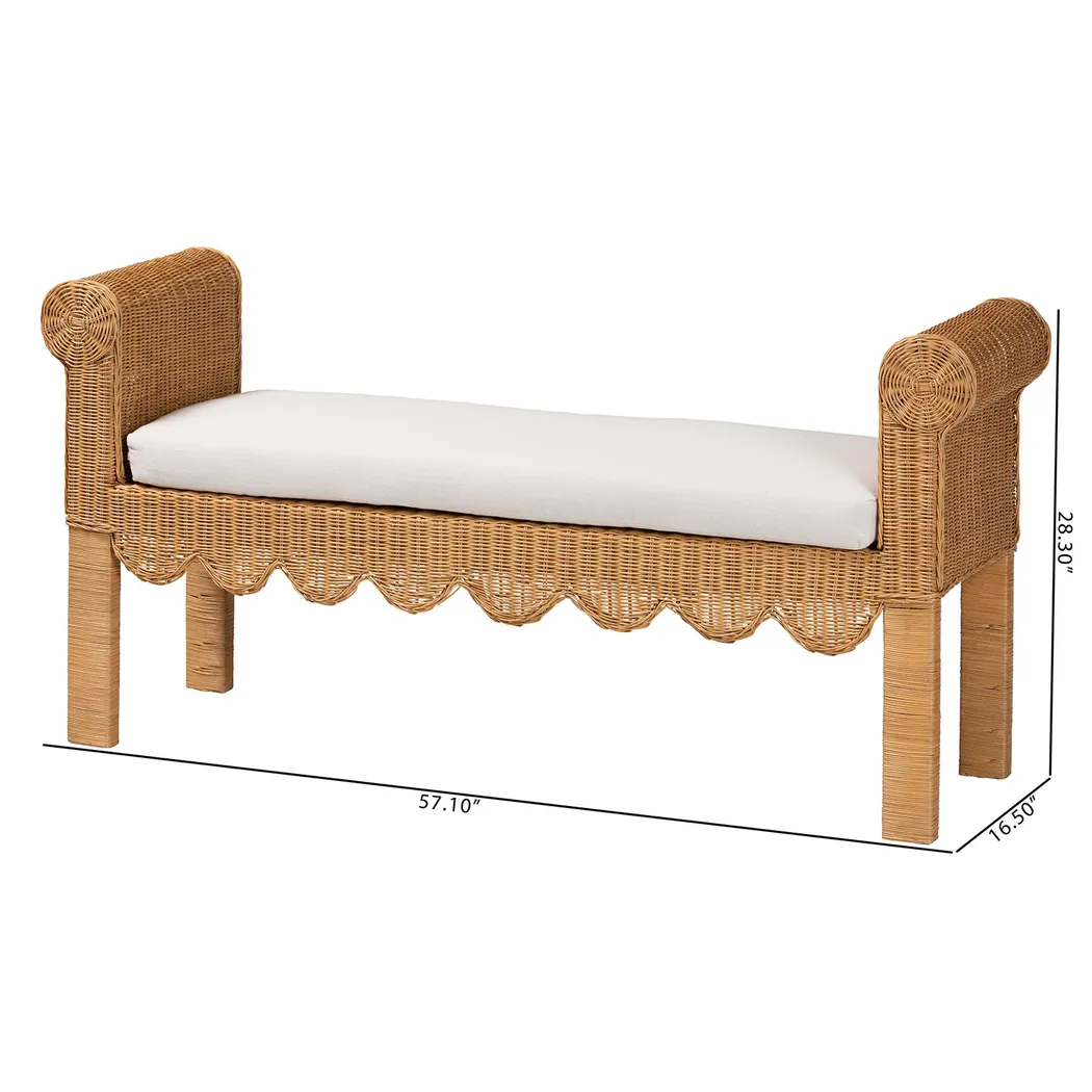 Moonbite Brown Accent Bench - Thumbnail - Image 4