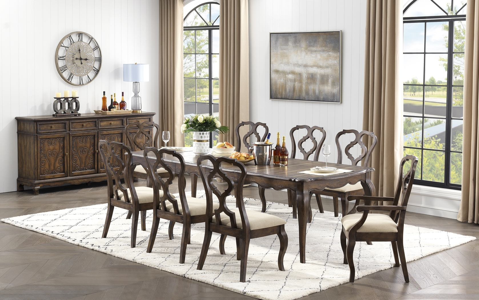 Mooncoin Brown Dining Table - Thumbnail - Image 3