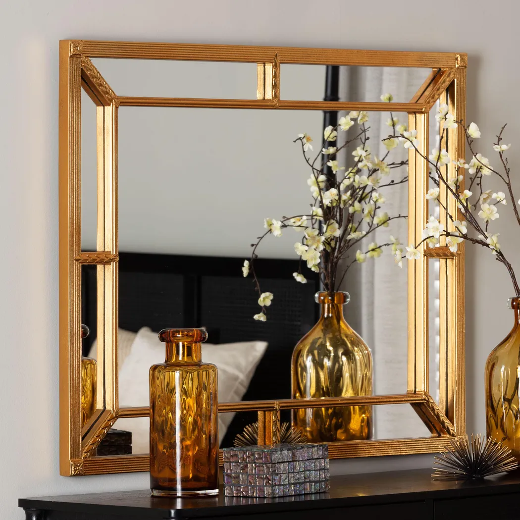 Moongolden Gold Rectangle Mirror - Thumbnail - Image 2