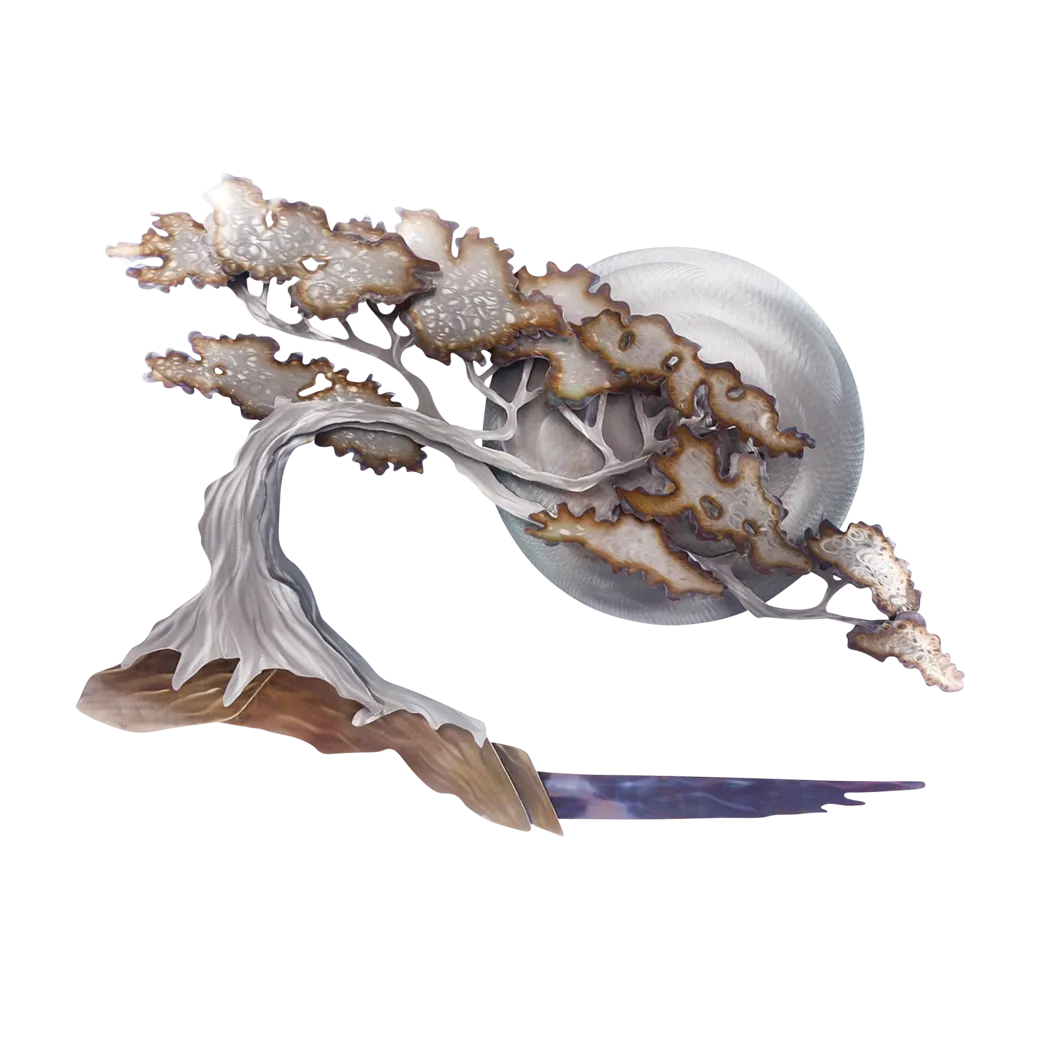 Moonlight Cypress Silver Indoor/Outdoor Wall Art - Thumbnail - Image 1