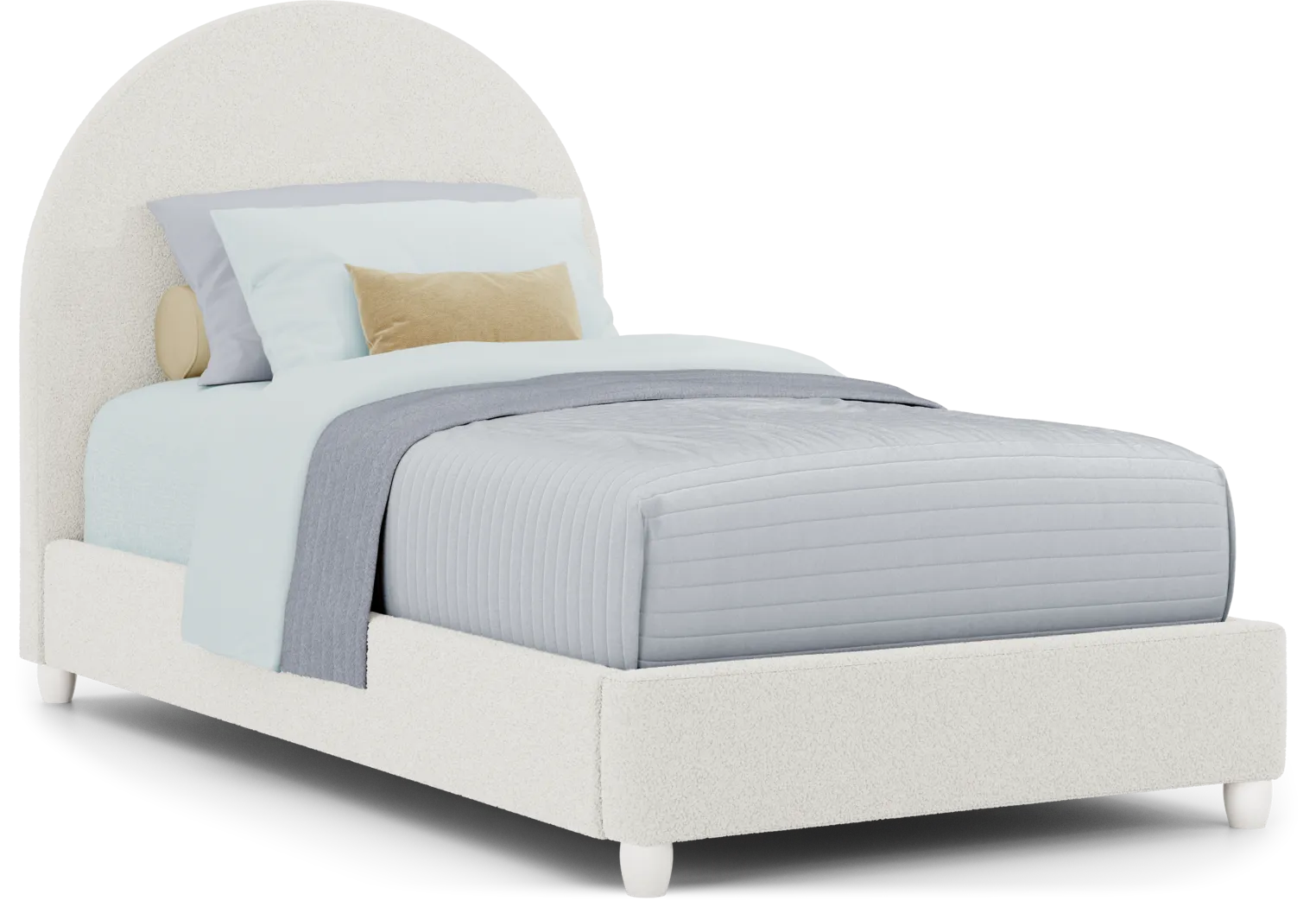 Kids Moonstone Natural Twin Upholstered Bed - Thumbnail - Image 1