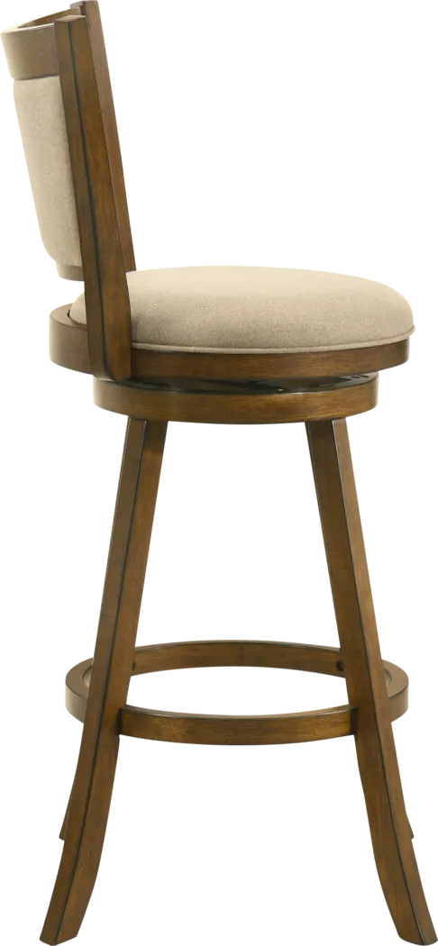 Moonworth Beige Swivel Barstool - Thumbnail - Image 5