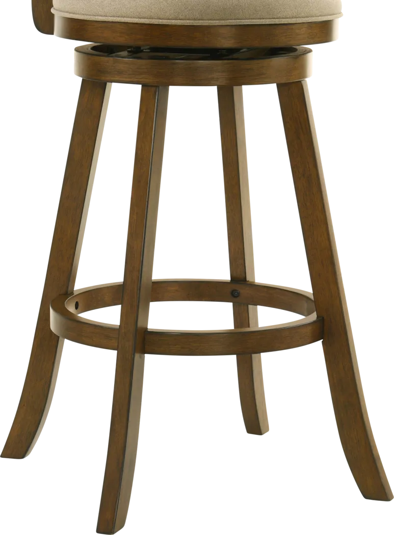 Moonworth Beige Swivel Barstool - Thumbnail - Image 7