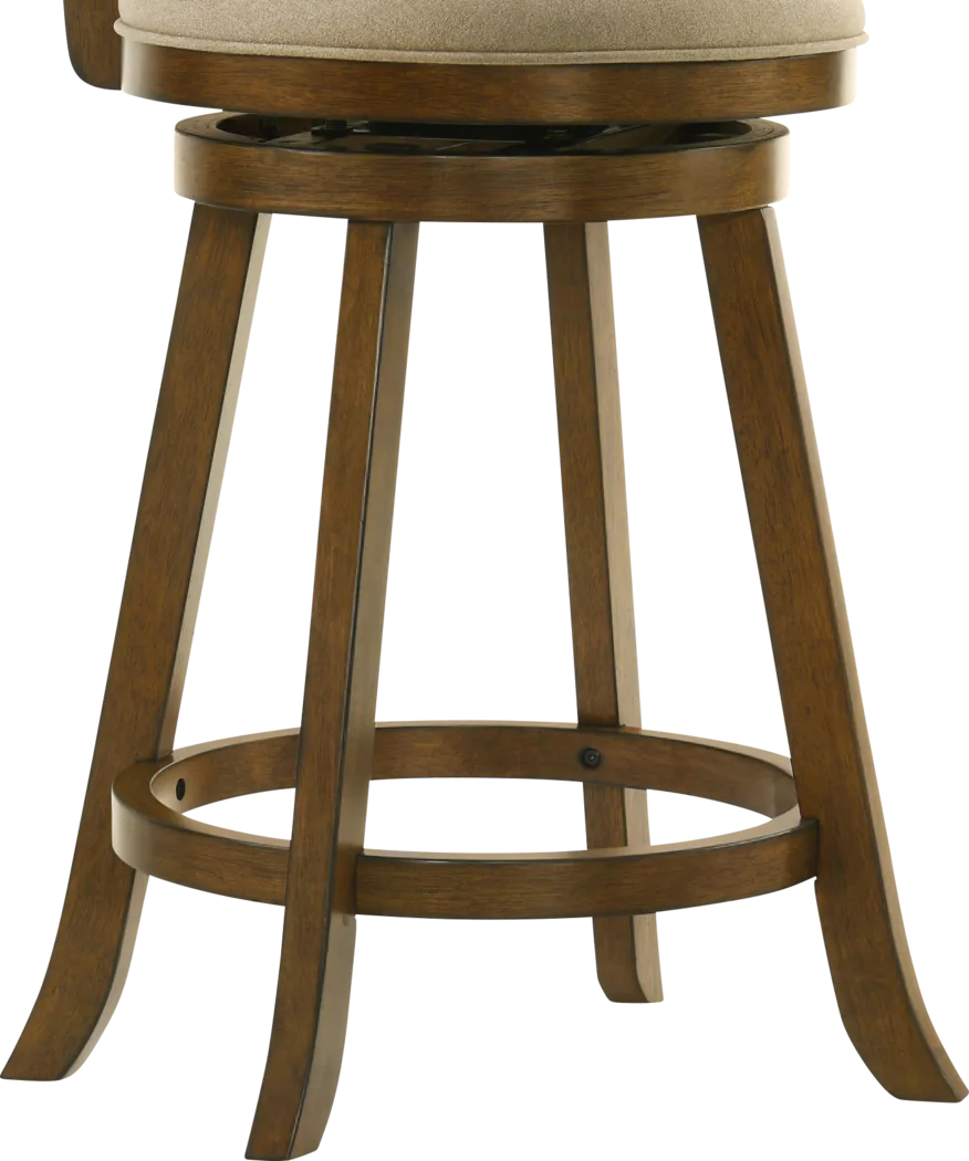 Moonworth Beige Swivel Counter Height Stool - Thumbnail - Image 5