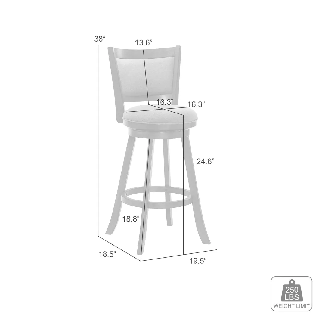 Moonworth Gray Swivel Counter Height Stool - Thumbnail - Image 5
