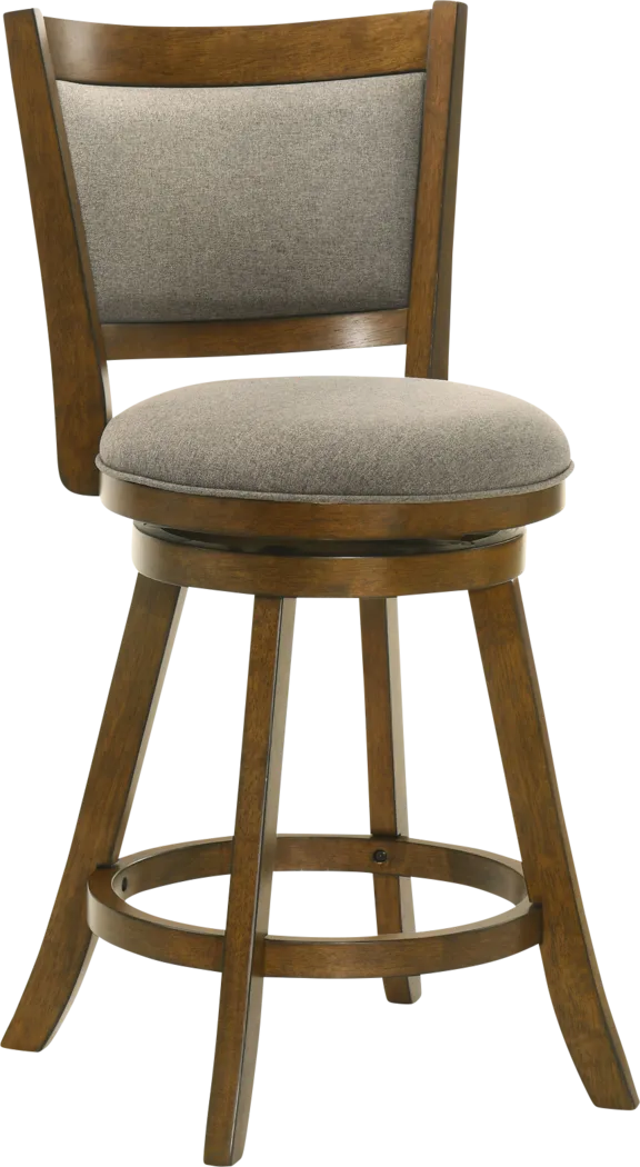 Moonworth Gray Swivel Counter Height Stool - Thumbnail - Image 1