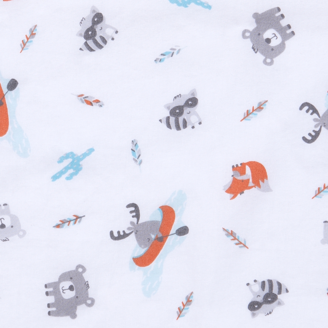 Moose Canoeing Camp Gray 4 Pc Baby Bedding Set - Thumbnail - Image 8