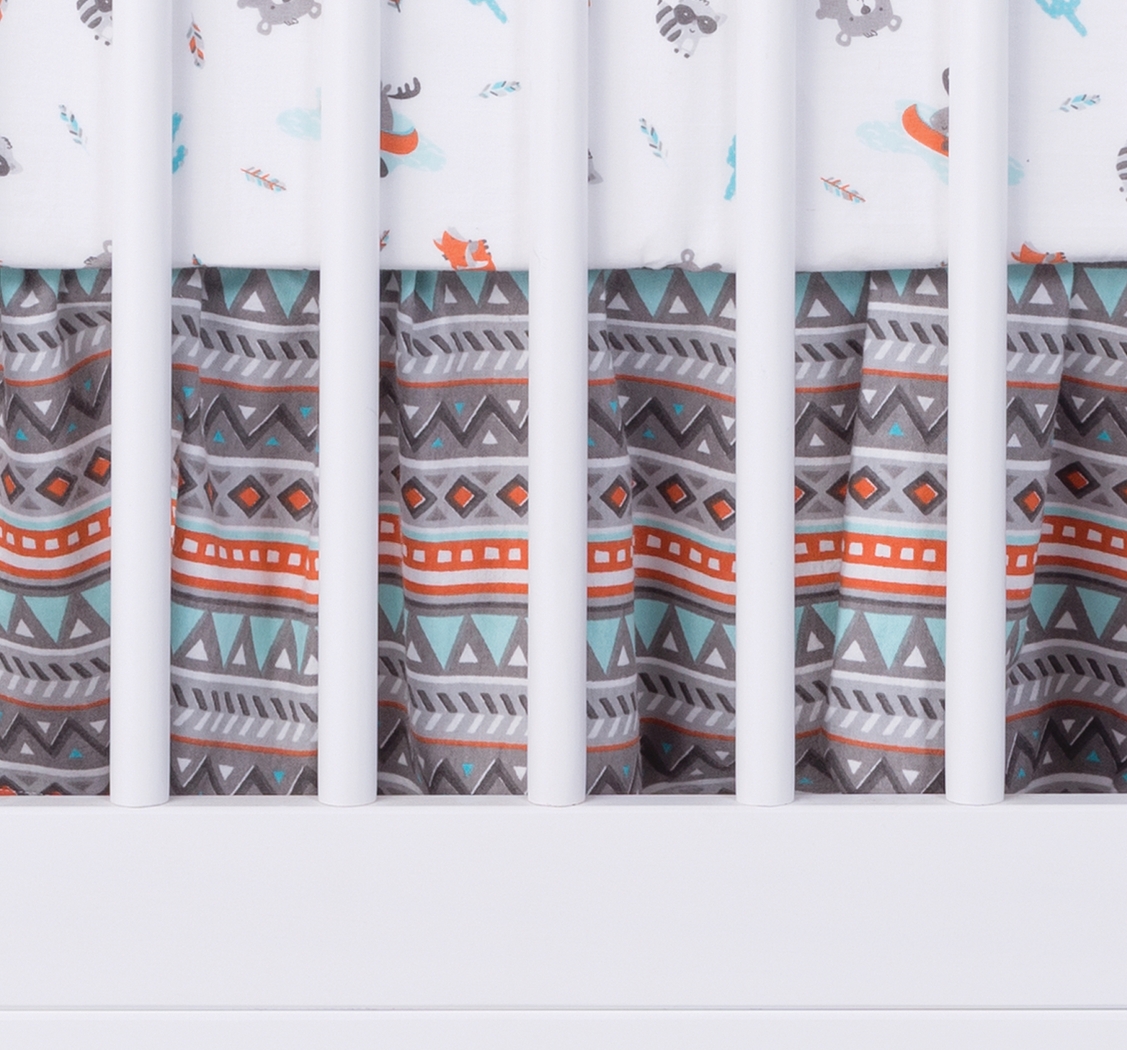 Moose Canoeing Camp Gray 4 Pc Baby Bedding Set - Thumbnail - Image 9