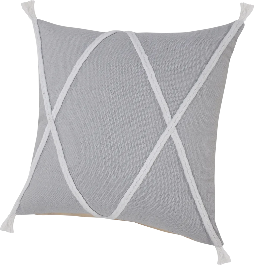Moosha Gray Pillow, Set of 2 - Thumbnail - Image 5