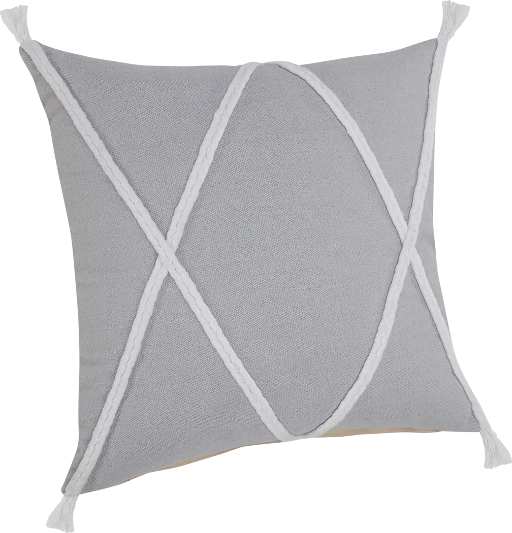 Moosha Gray Pillow, Set of 2 - Thumbnail - Image 6