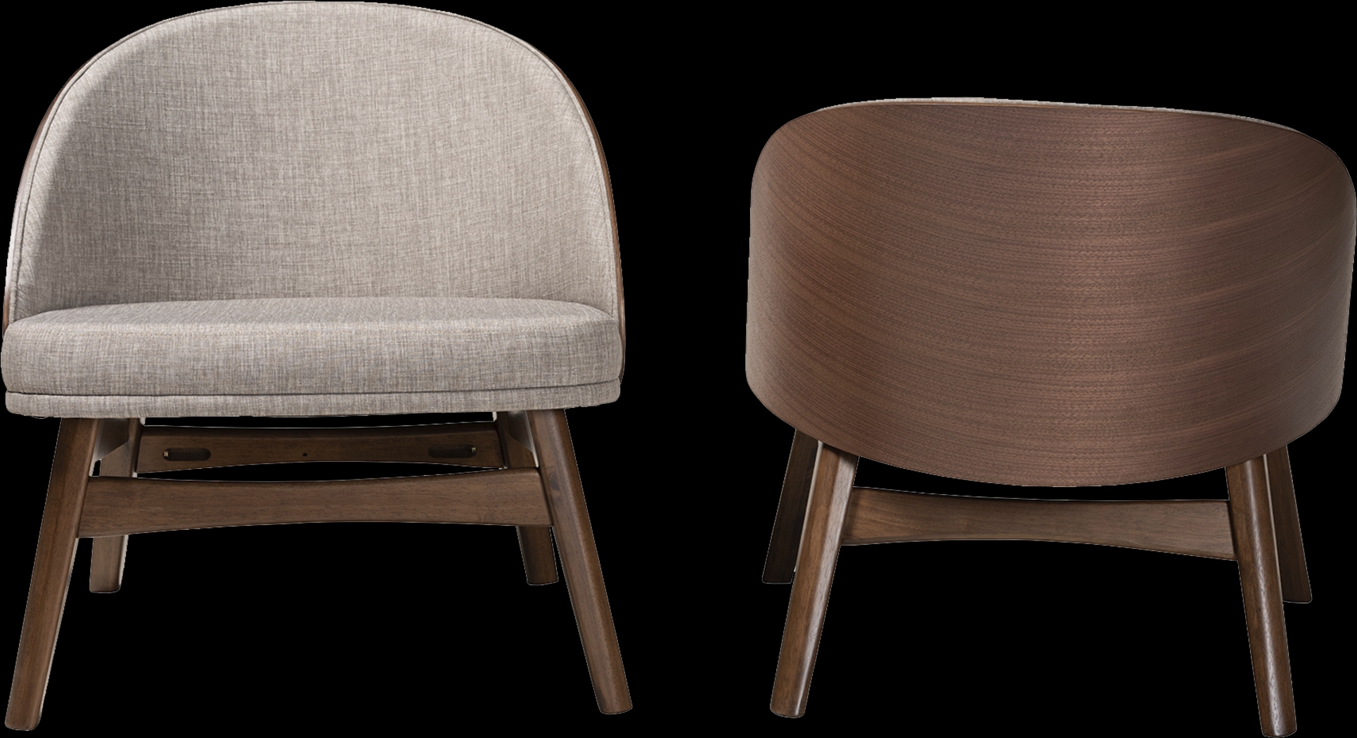 Moraga Gray Accent Chair, Set of 2 - Thumbnail - Image 4