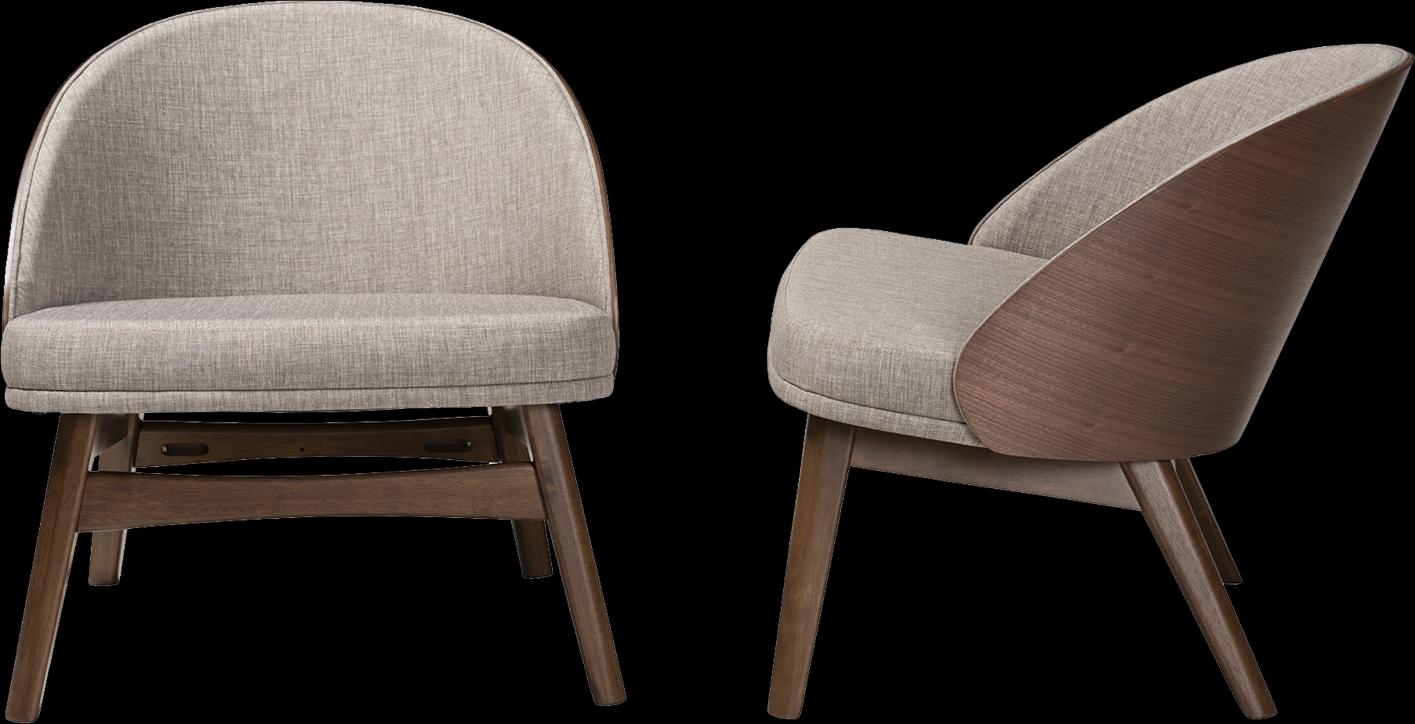 Moraga Gray Accent Chair, Set of 2 - Thumbnail - Image 5