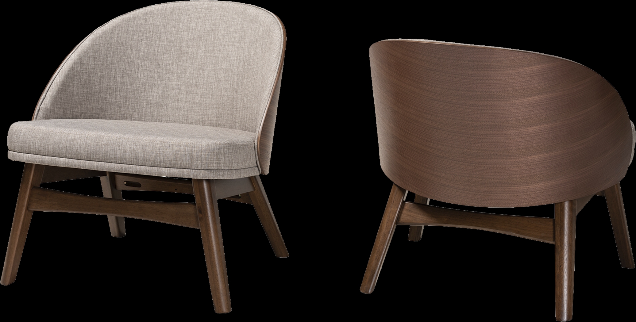 Moraga Gray Accent Chair, Set of 2 - Thumbnail - Image 1