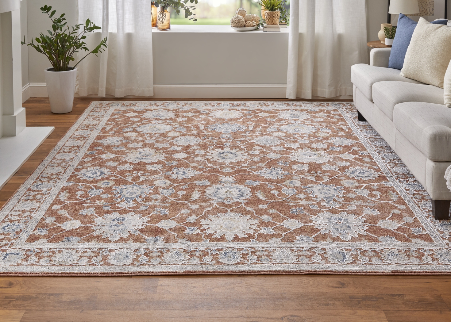 Moragua Rust 5' x 7'6 Rug - Thumbnail - Image 2