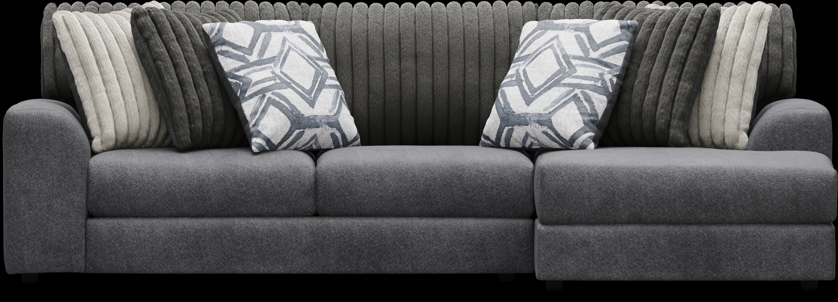 Moreau Street Black 5 Pc Sectional Living Room - Thumbnail - Image 3