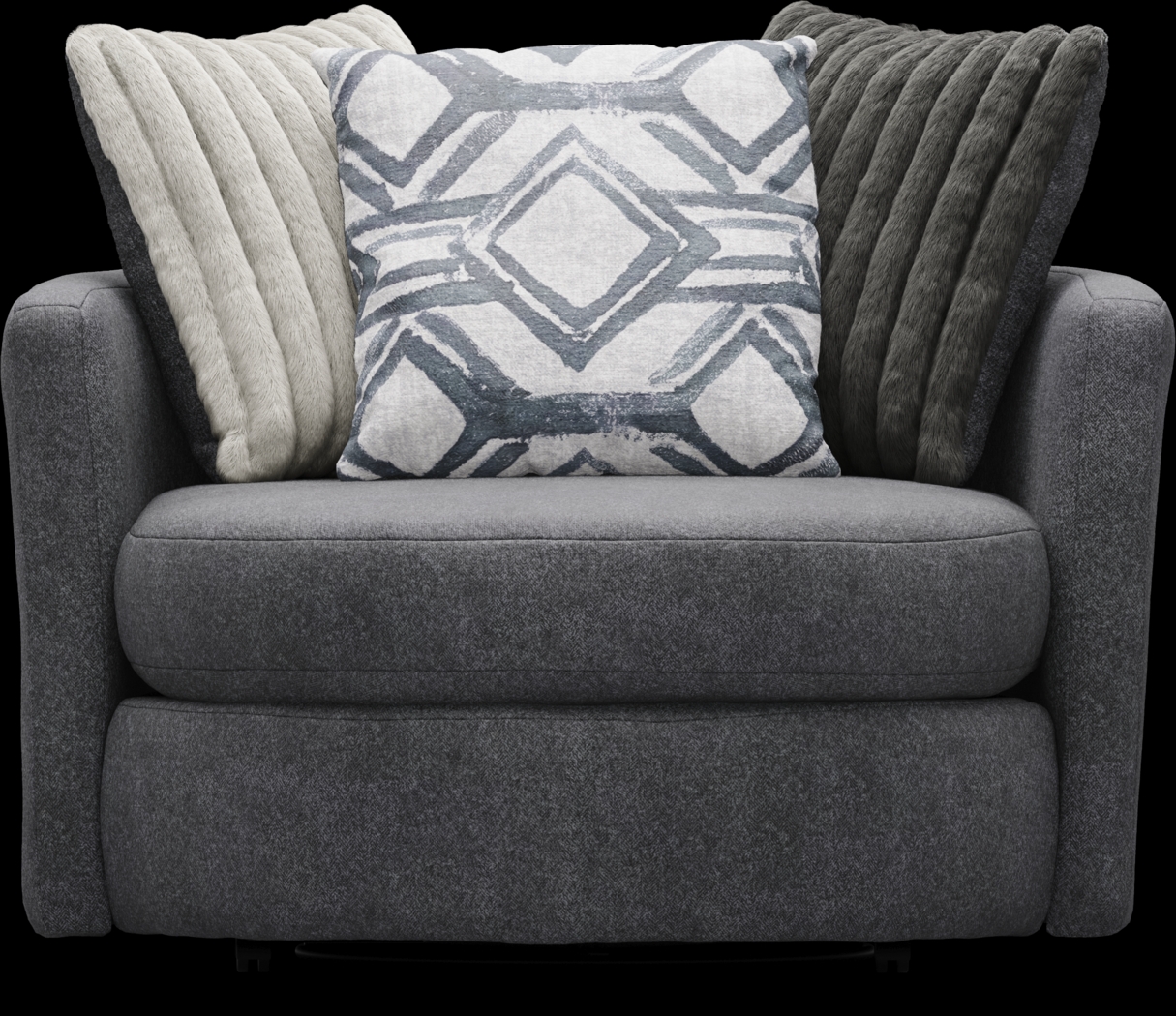 Moreau Street Black Swivel Accent Chair - Thumbnail - Image 2