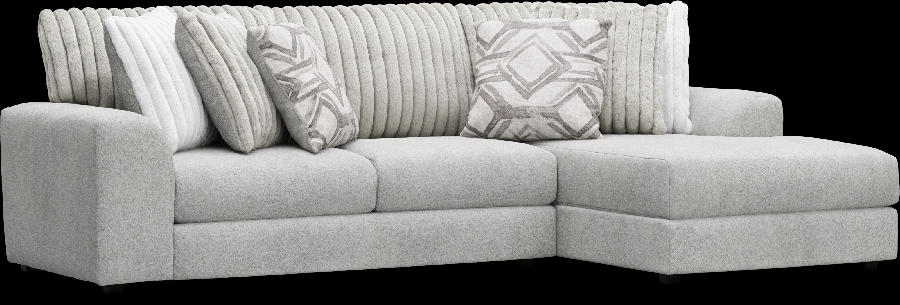 Moreau Street Gray 2 Pc Sectional - Thumbnail - Image 1