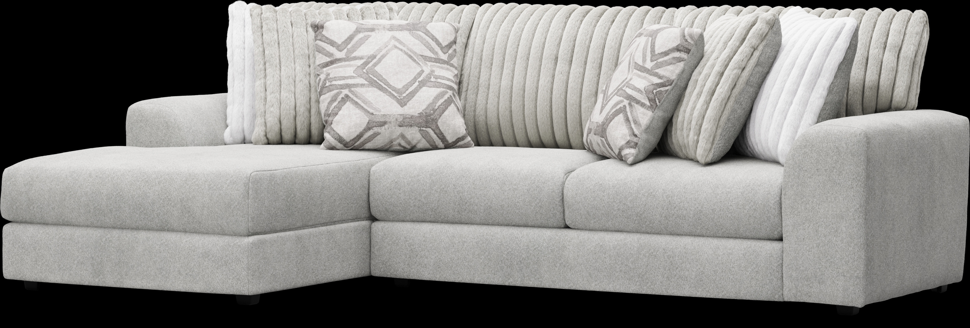 Moreau Street Gray 2 Pc Sectional - Thumbnail - Image 1