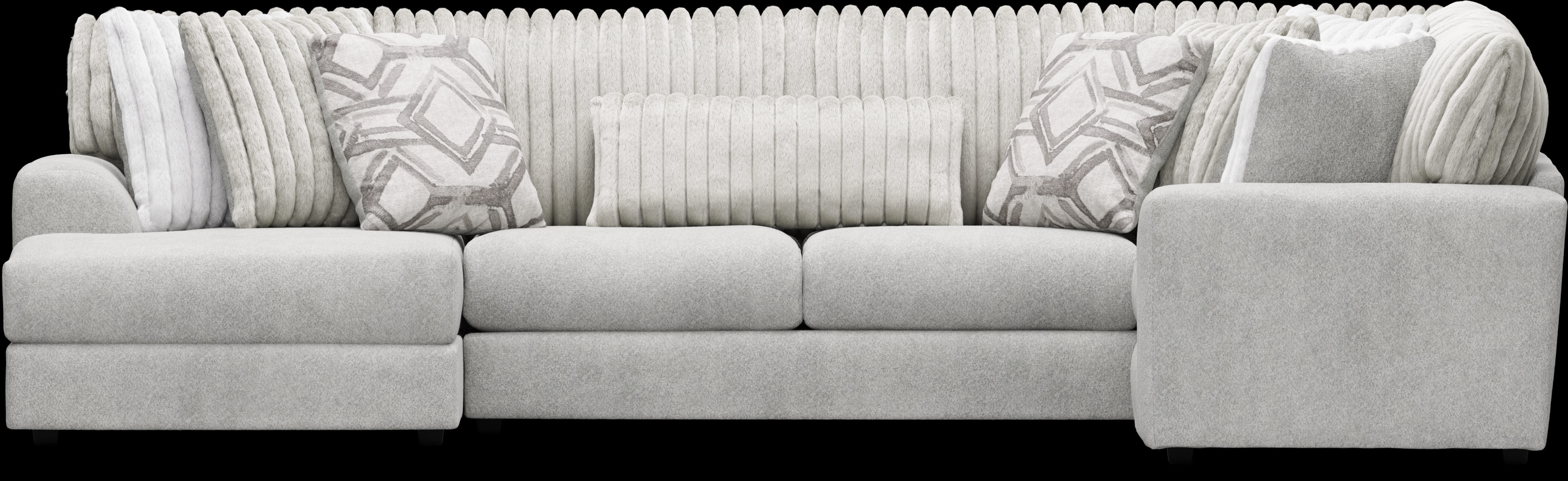 Moreau Street Gray 6 Pc Sectional Living Room - Thumbnail - Image 3