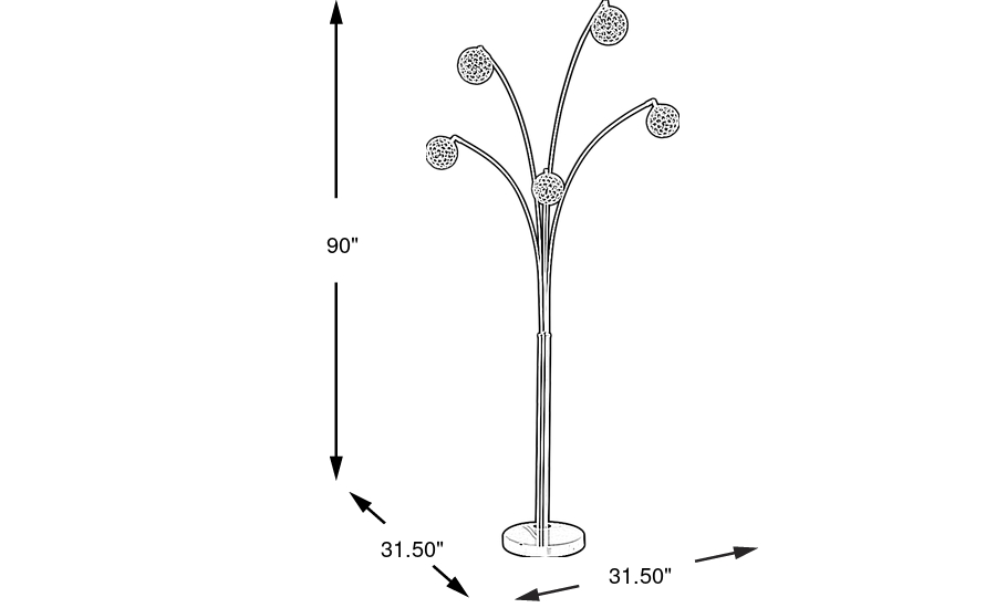 Dimension Image. Please refer to the Dimension Tab on this page for dimension details.