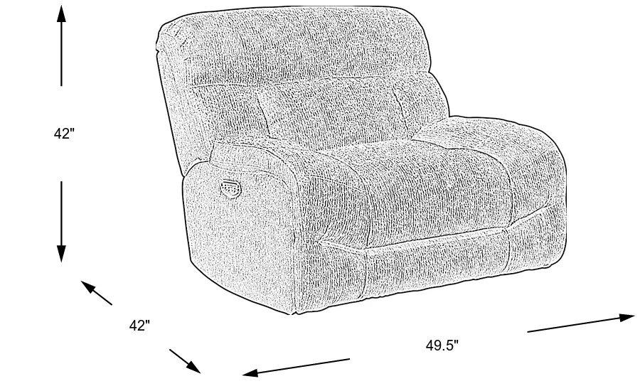 Dimension Image. Please refer to the Dimension Tab on this page for dimension details.