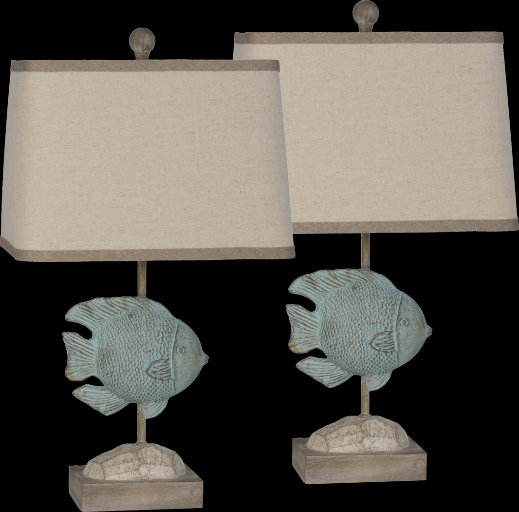 Moreno Bay Blue Table Lamps, Set of 2 - Thumbnail - Image 1