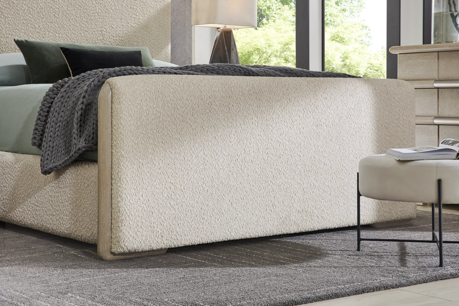 Moreno Stone 5 Pc King Upholstered Bedroom - Thumbnail - Image 5