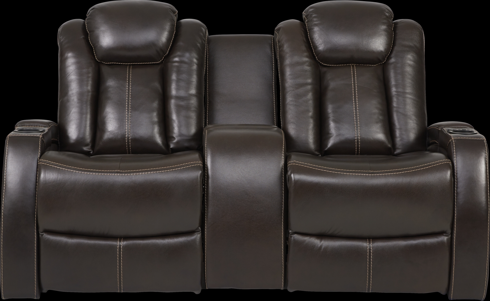 Moretti Brown Leather 7 Pc Dual Power Reclining Living Room - Thumbnail - Image 10