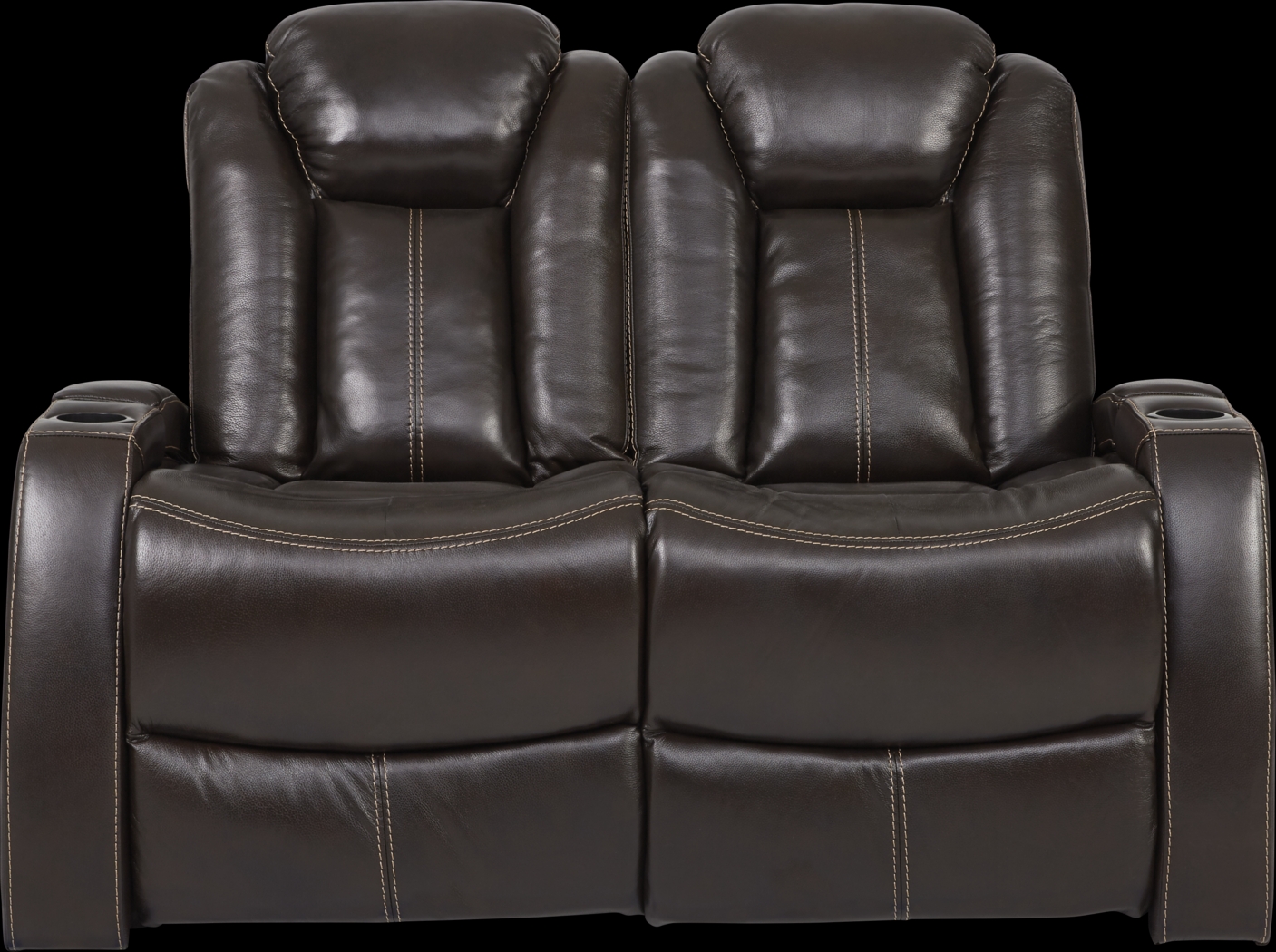Moretti Brown Leather 8 Pc Living Room with Dual Power Reclining Sofa - Thumbnail - Image 10