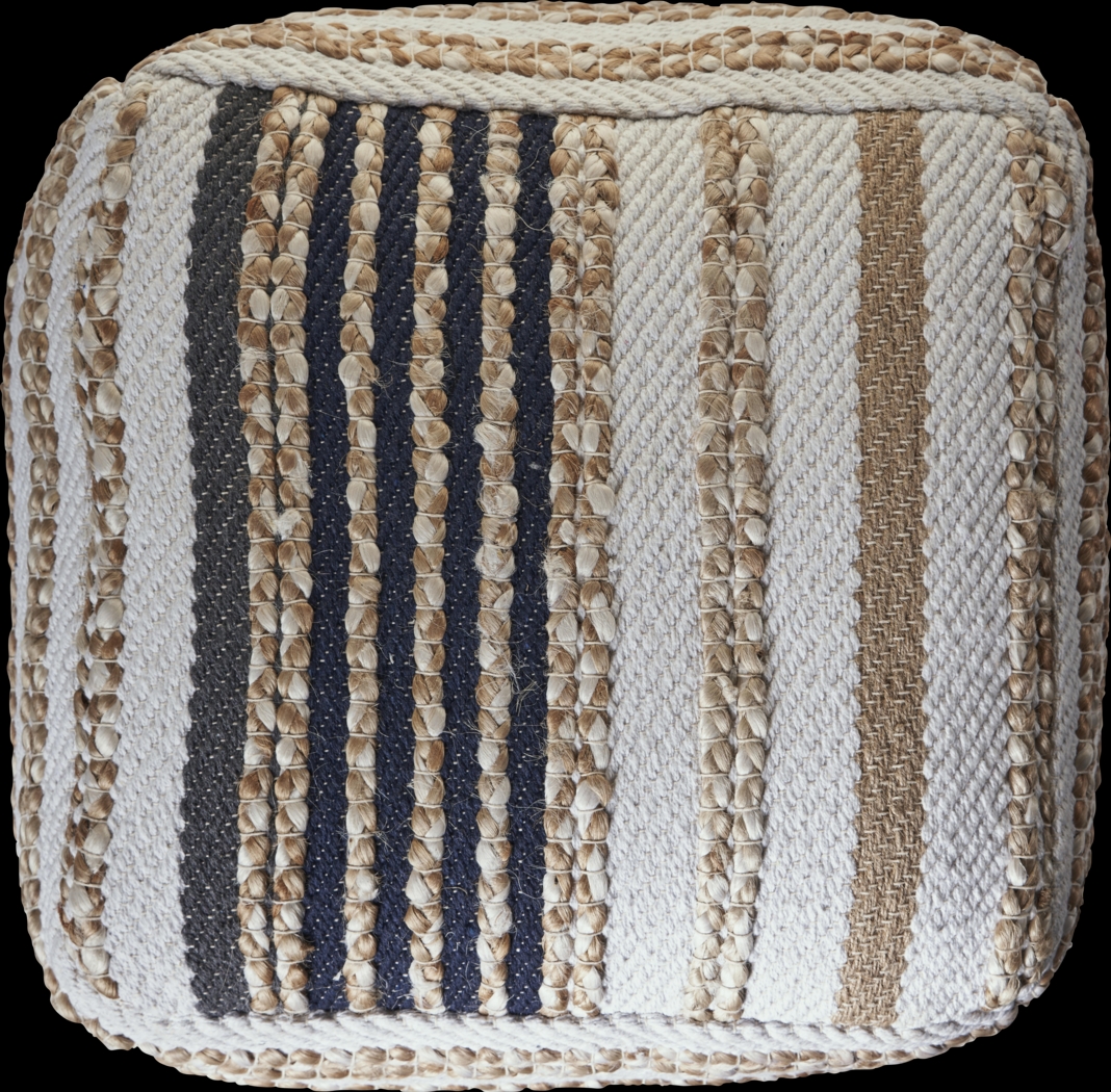 Moreze Black/Tan Pouf - Thumbnail - Image 4