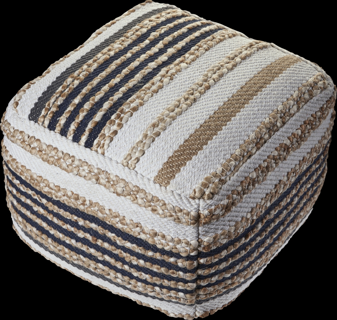Moreze Black/Tan Pouf - Thumbnail - Image 5
