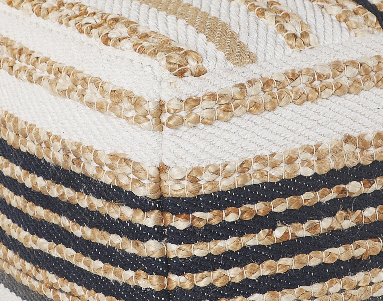 Moreze Black/Tan Pouf - Thumbnail - Image 6