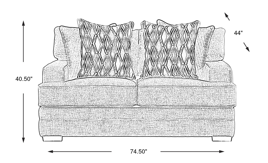 Dimension Image. Please refer to the Dimension Tab on this page for dimension details.