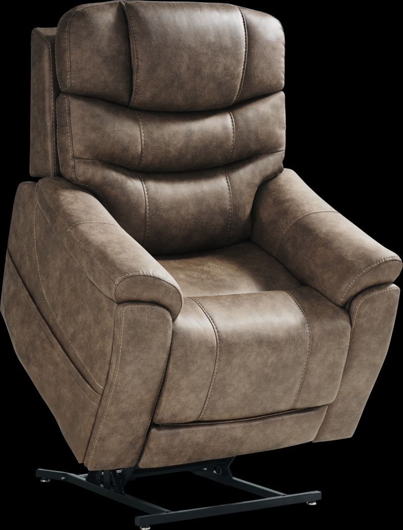 Morgan Hill Brown Triple Power Lift Recliner - Thumbnail - Image 4