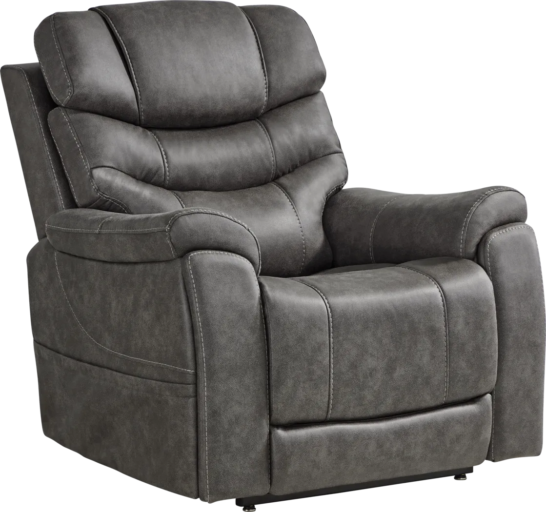 Morgan Hill Gray Triple Power Lift Recliner - Thumbnail - Image 3