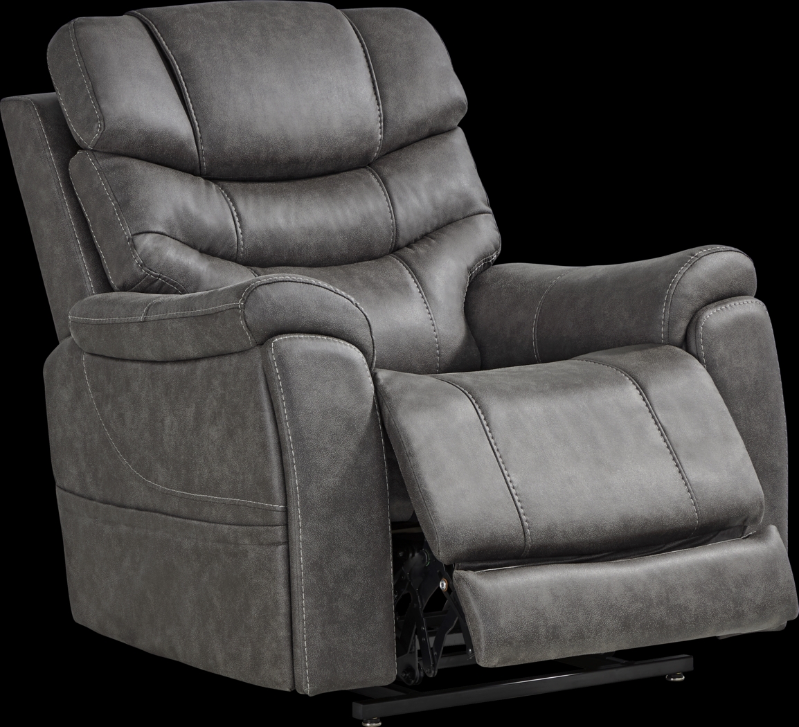 Morgan Hill Gray Triple Power Lift Recliner - Thumbnail - Image 3