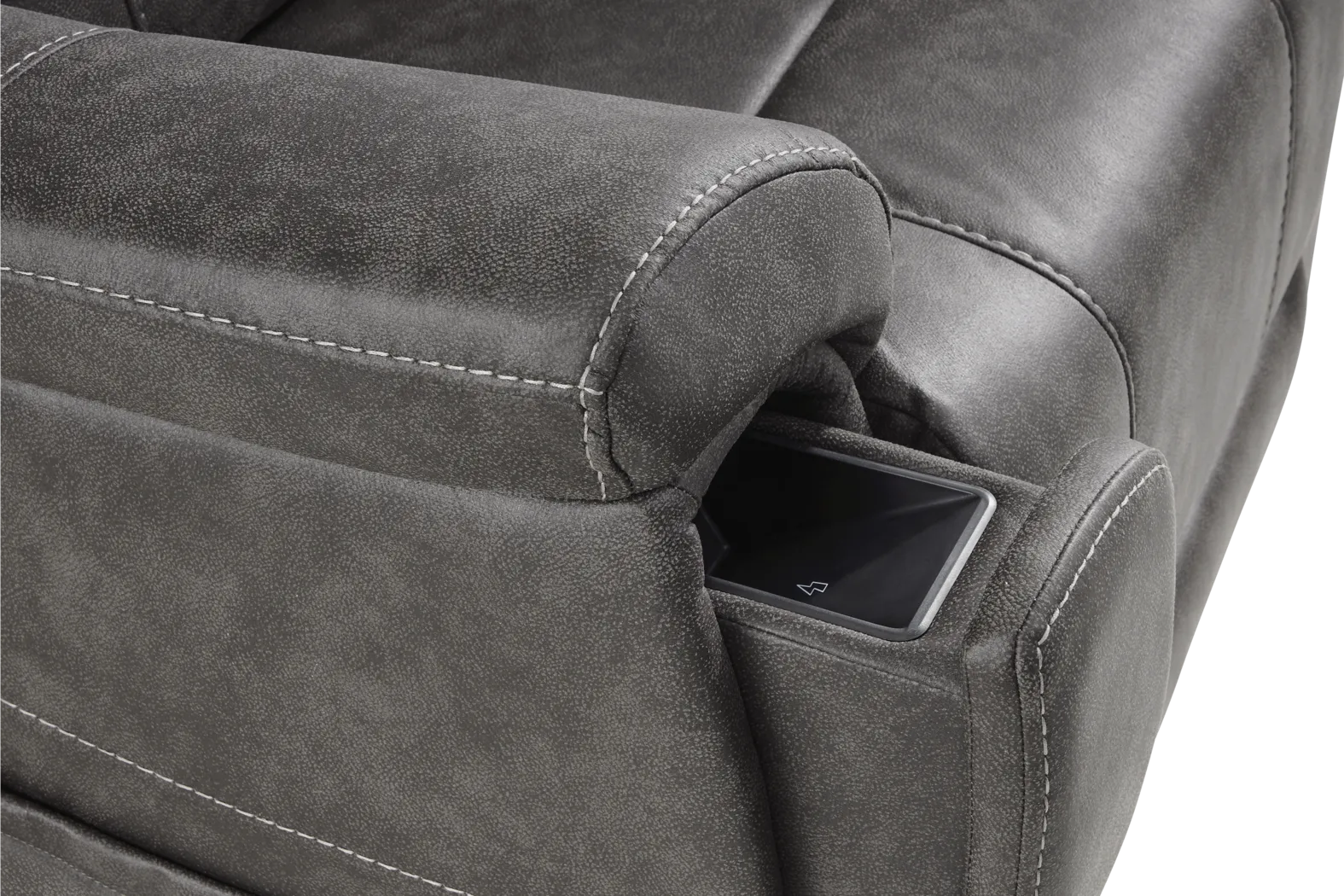 Morgan Hill Gray Triple Power Lift Recliner - Image 7