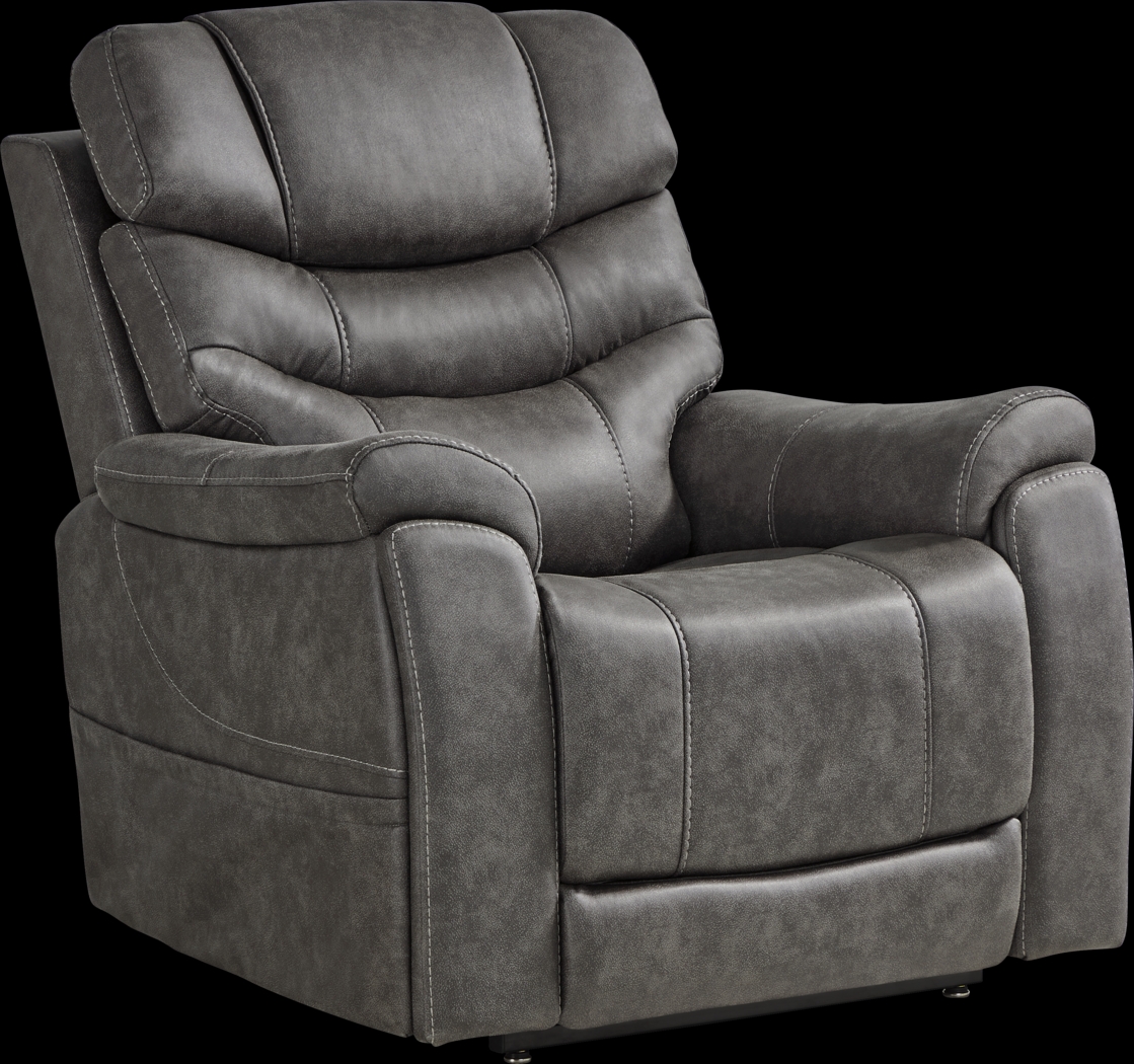 Morgan Hill Gray Triple Power Lift Recliner - Thumbnail - Image 1
