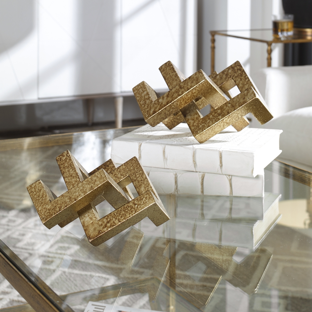 Morhaven Gold Sculpture, Set of 2 - Thumbnail - Image 3