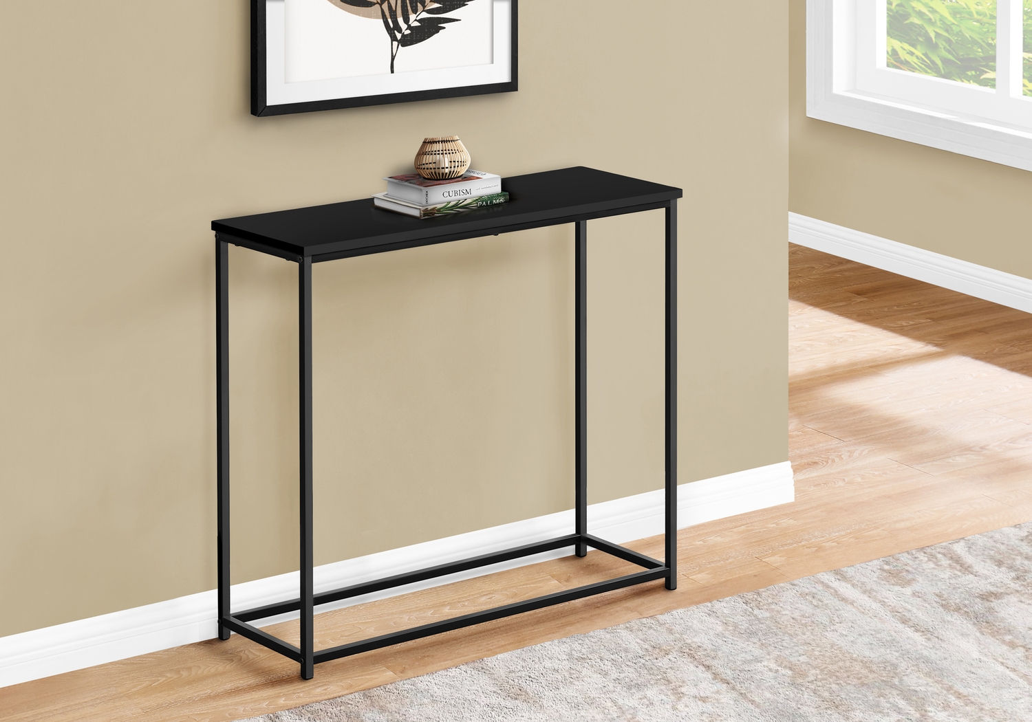 Mornay Black Sofa Table - Thumbnail - Image 2