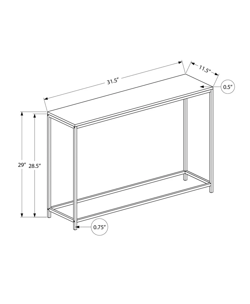 Mornay White Chrome Sofa Table - Thumbnail - Image 5