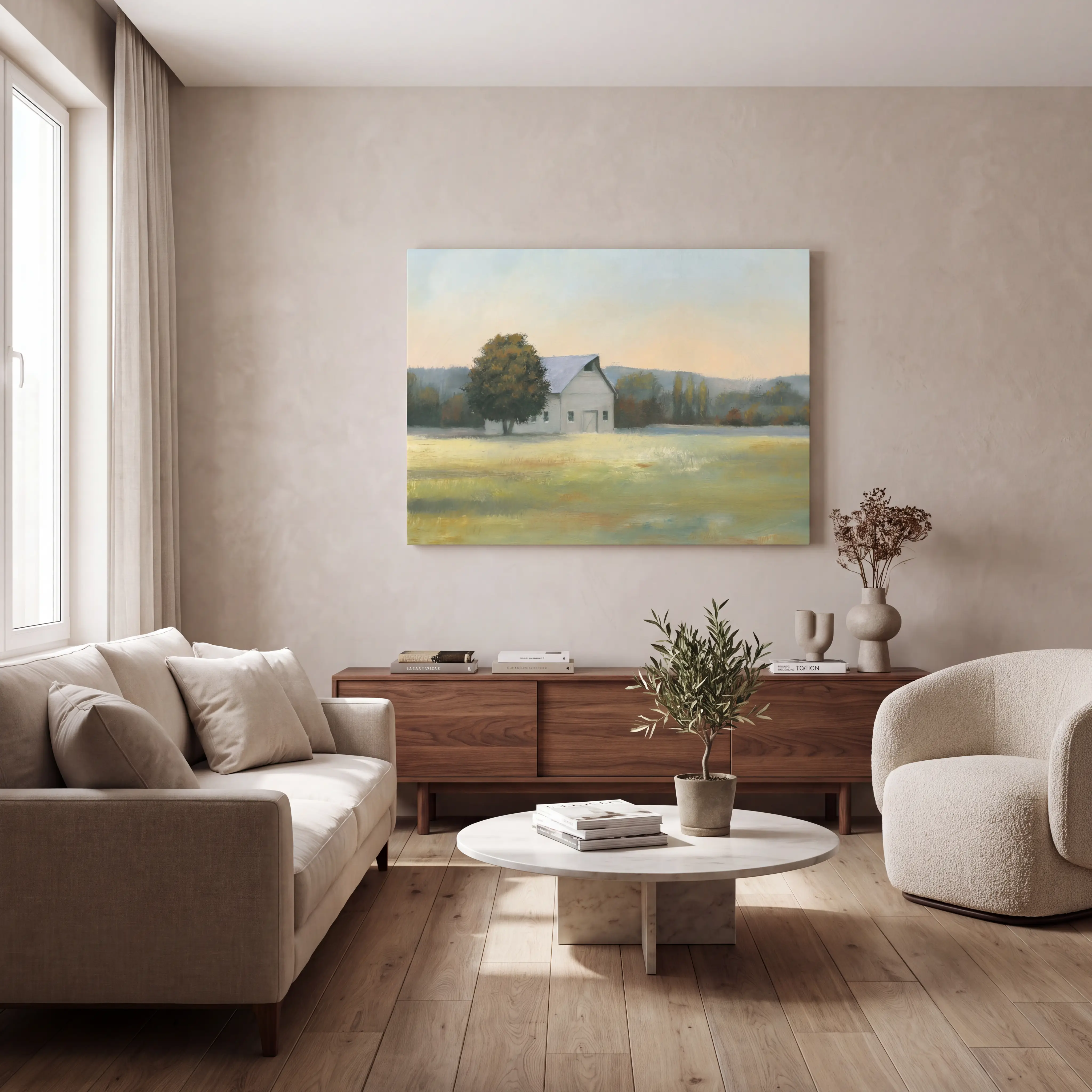 Morning Farm Green Indoor/Outdoor Wall Art - Thumbnail - Image 3
