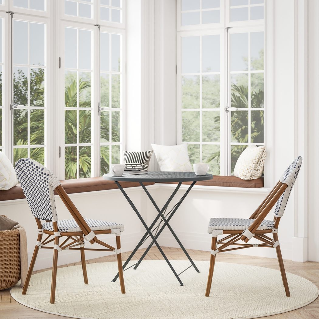 Morrie Navy Dining Chair - Thumbnail - Image 3