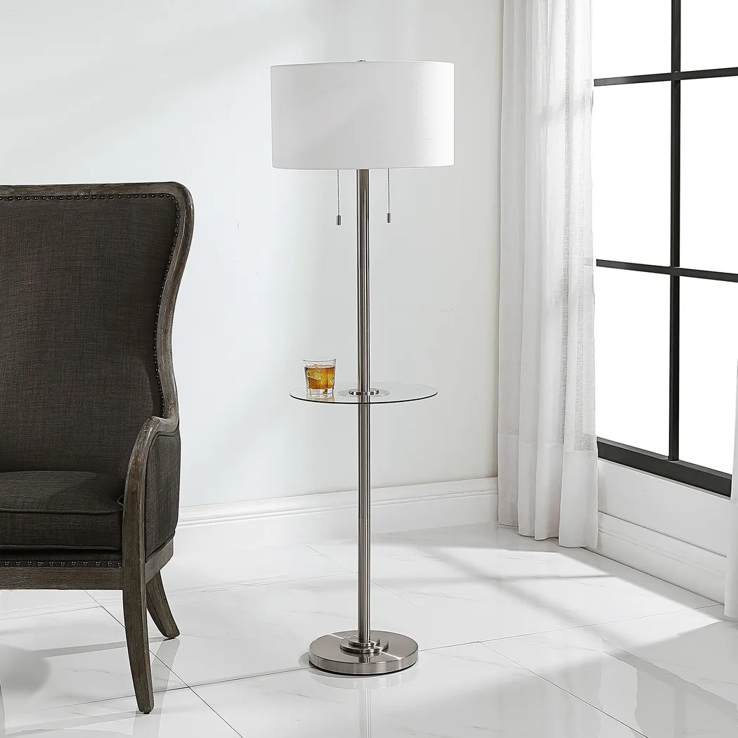 Morris Cay Nickel Floor Lamp - Thumbnail - Image 7