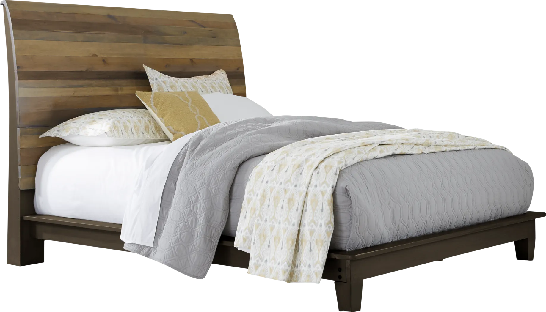 Moss Creek Brown 3 Pc King Sleigh Bed - Thumbnail - Image 1