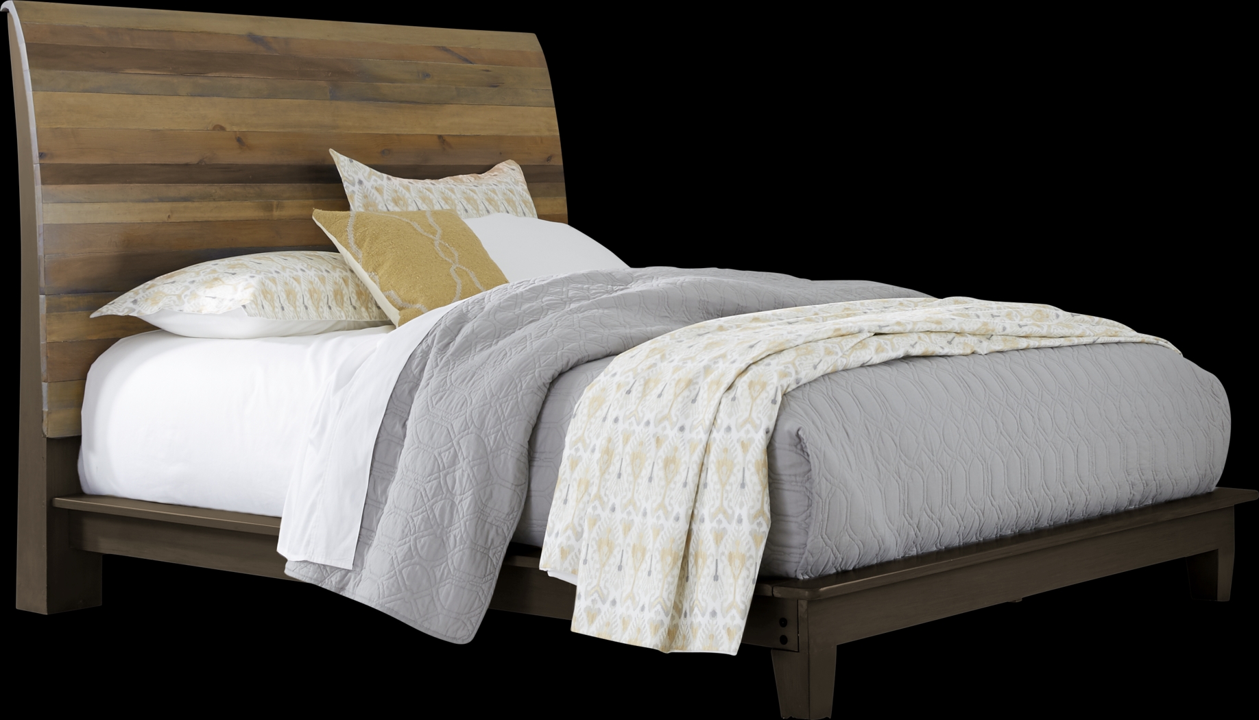 Moss Creek Brown 3 Pc Queen Sleigh Bed - Thumbnail - Image 1