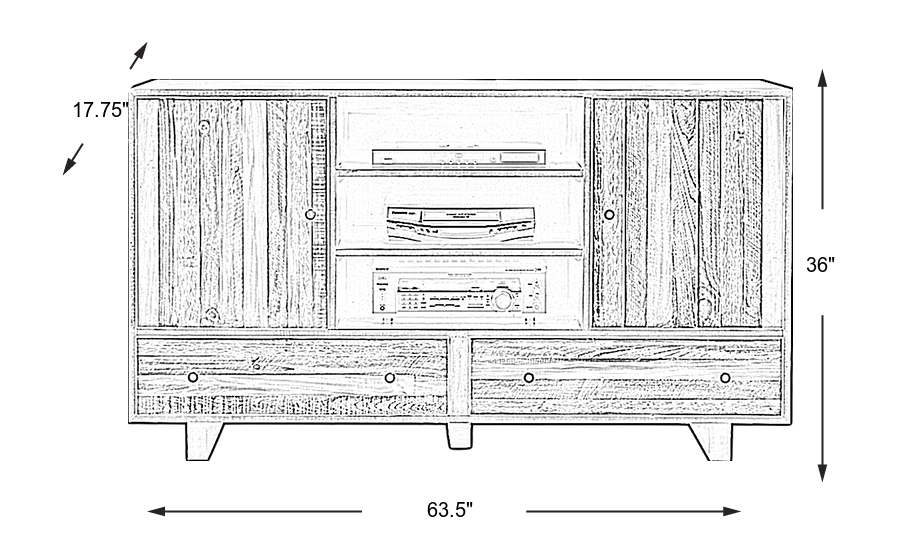 Dimension Image. Please refer to the Dimension Tab on this page for dimension details.