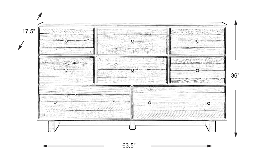 Dimension Image. Please refer to the Dimension Tab on this page for dimension details.